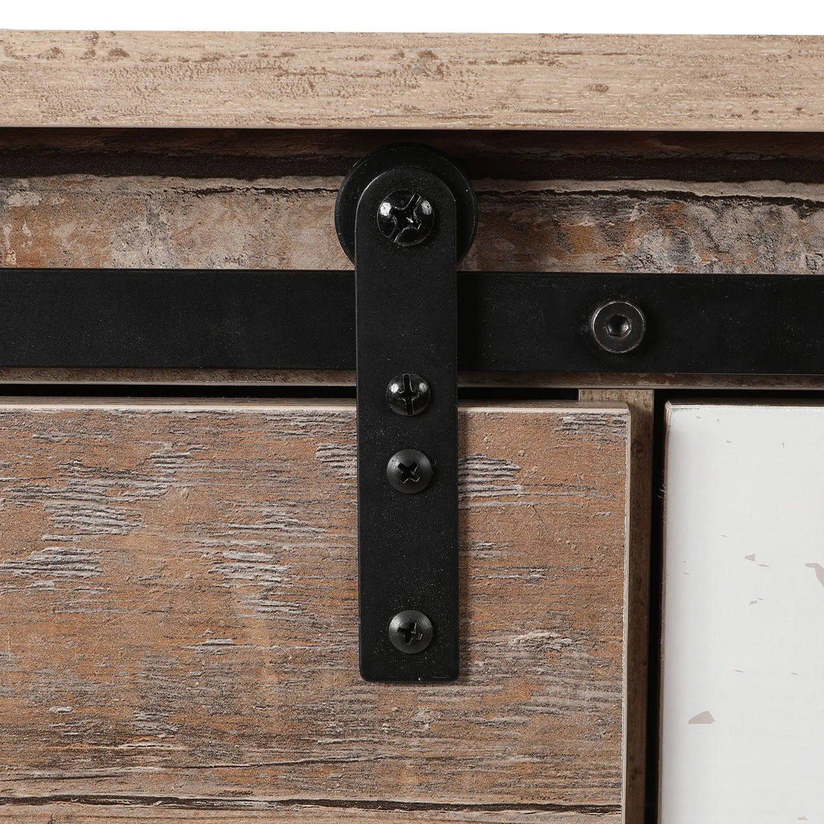 Rustic Sliding One Door Wood Cabinet V7066