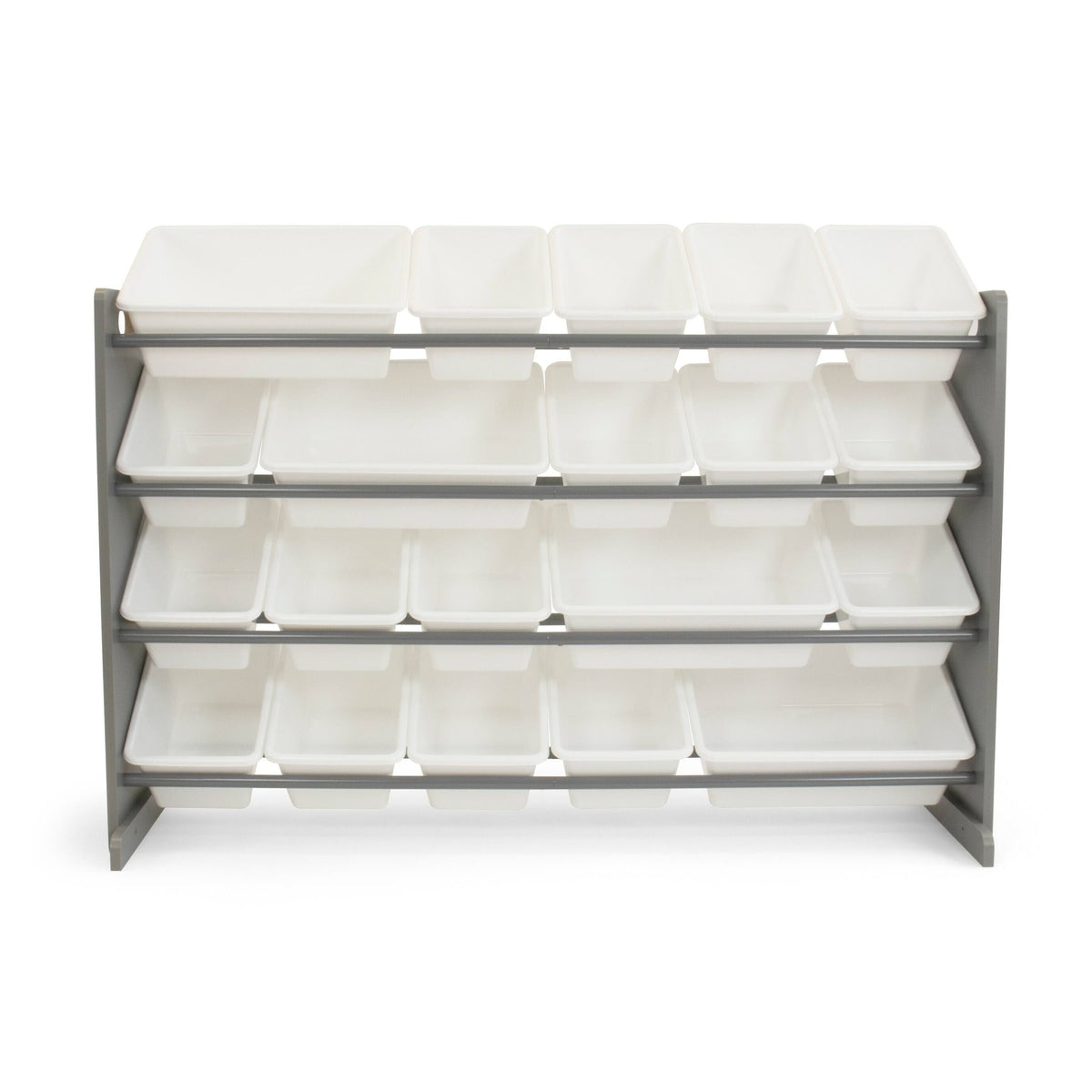 Grey and White Extra Large Storage Organizer with 20 Plastic Bins V503892