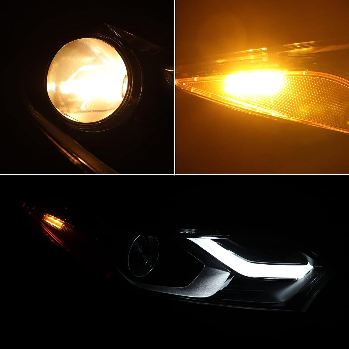 Halogen Headlights Assembly with LED DRL Side Marker Passenger Side K9821