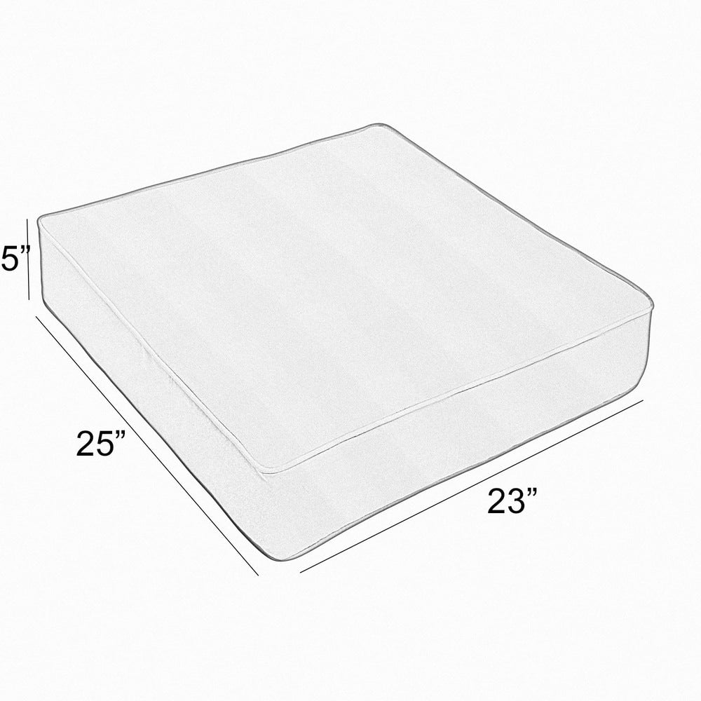 Charcoal Canvas Indoor/ Outdoor Chair Cushion 23 in w x 25 in d K13264