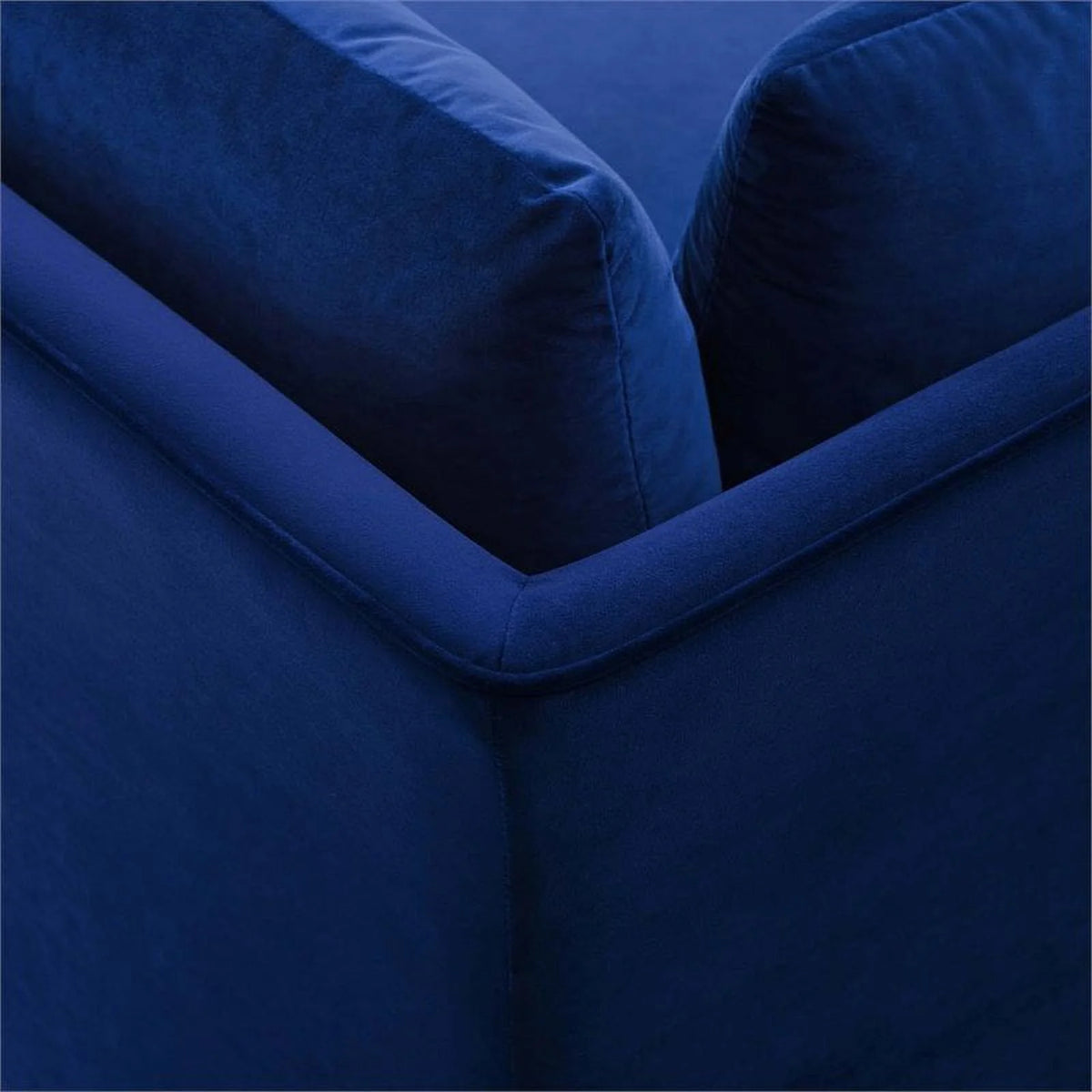 Navy Velvet Upholstered Corner Sectional Chair C183