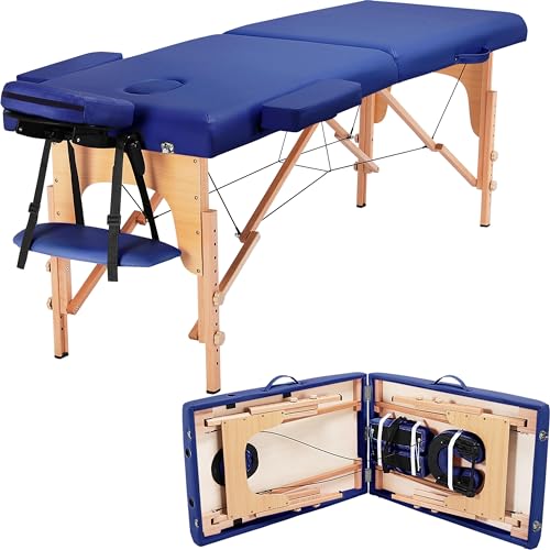 Portable Foldable Adjustable Massage Table 24 inch Black O840552