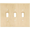 Wood Triple Toggle Switch Wall Plate X4189