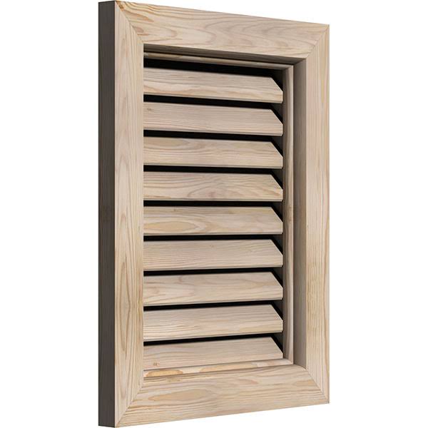 Unfinished Pine Vertical Gable Vent A421608