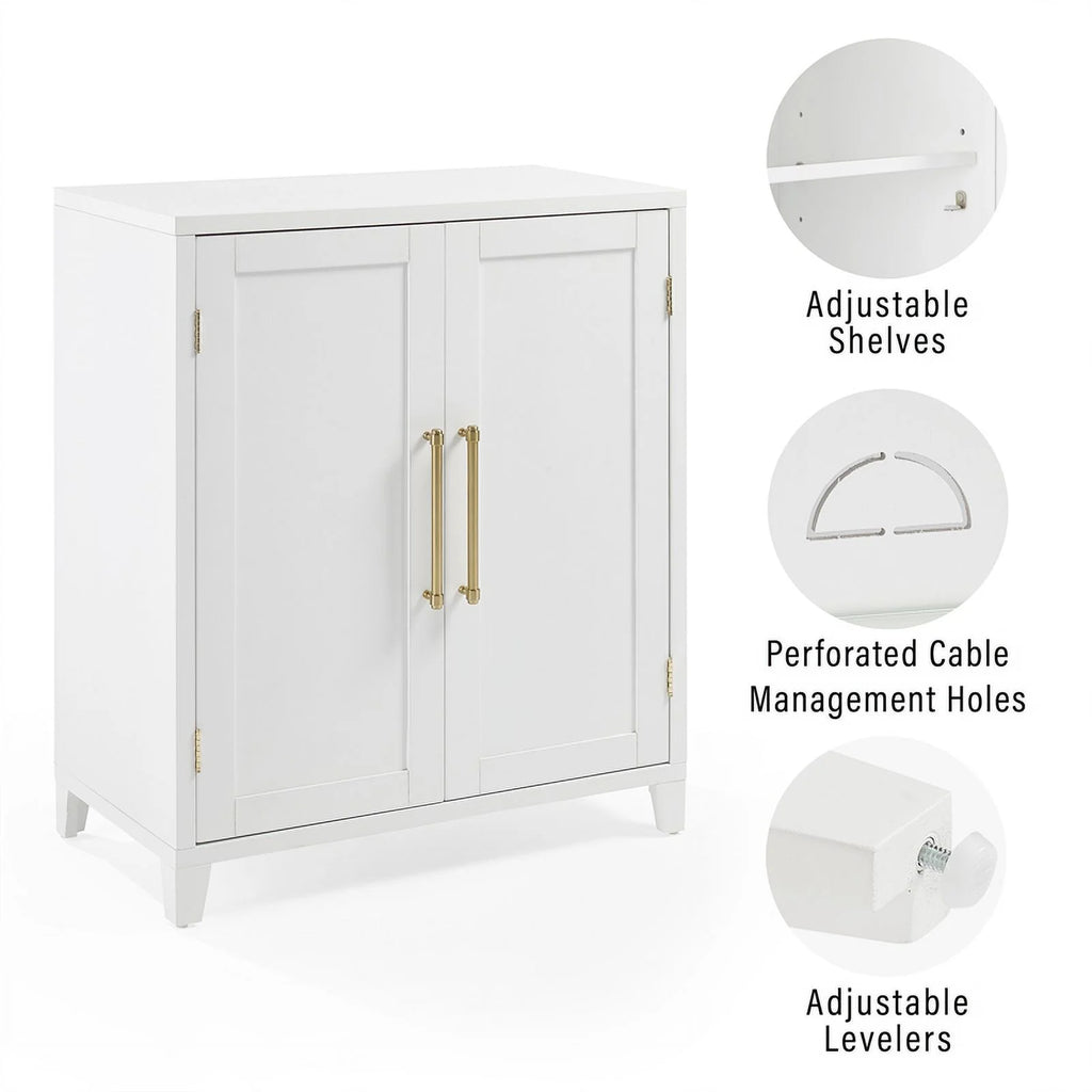 White Stackable Wood Kitchen Pantry Storage Cabinet R900