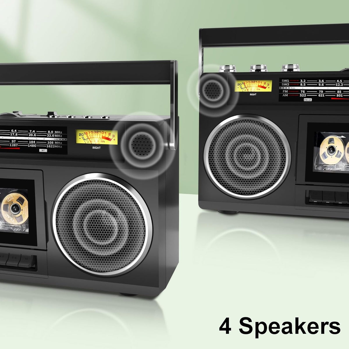 Portable AM/FM Radio Cassette Player Recorder with Bluetooth K23810