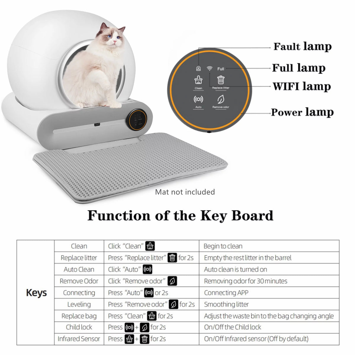 Automatic Self Cleaning Cat Litter Box with App Control L8809