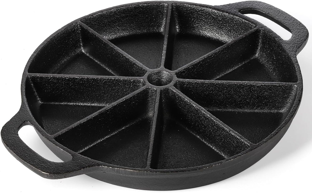 Black 8-edges Non Stick Cast Iron Skillet I543