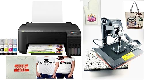 Wireless Sublimation Printer Bundle with Flat Board Press Machine & Accessories R442540