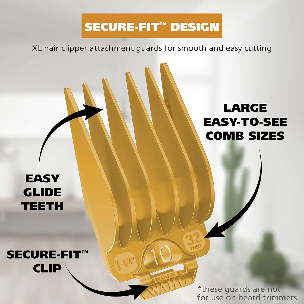 Hair Clipper Attachment Guard Set, 2 Guide Combs T94549