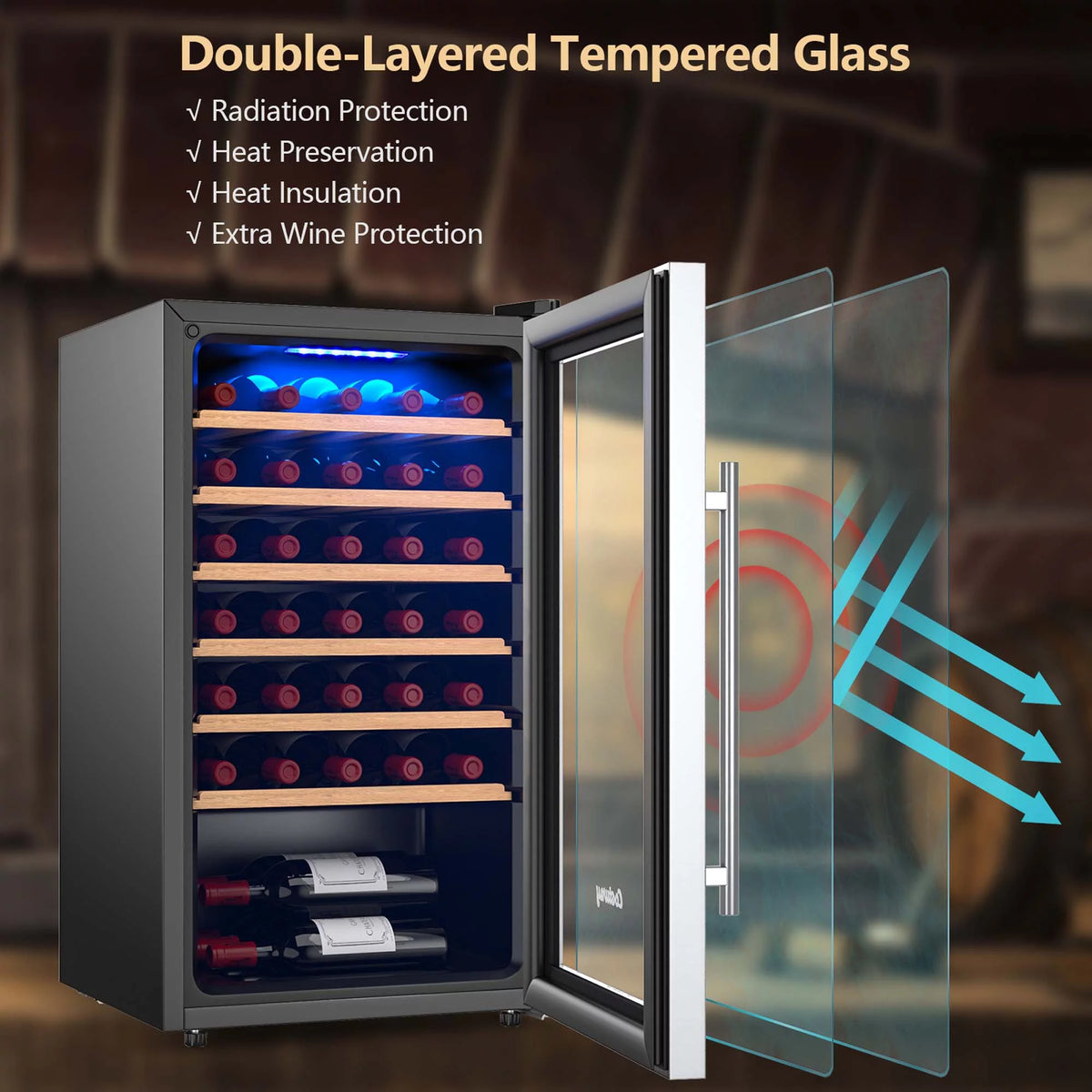 20 Inch Cooler Refrigerator with Tempered Glass Door G257