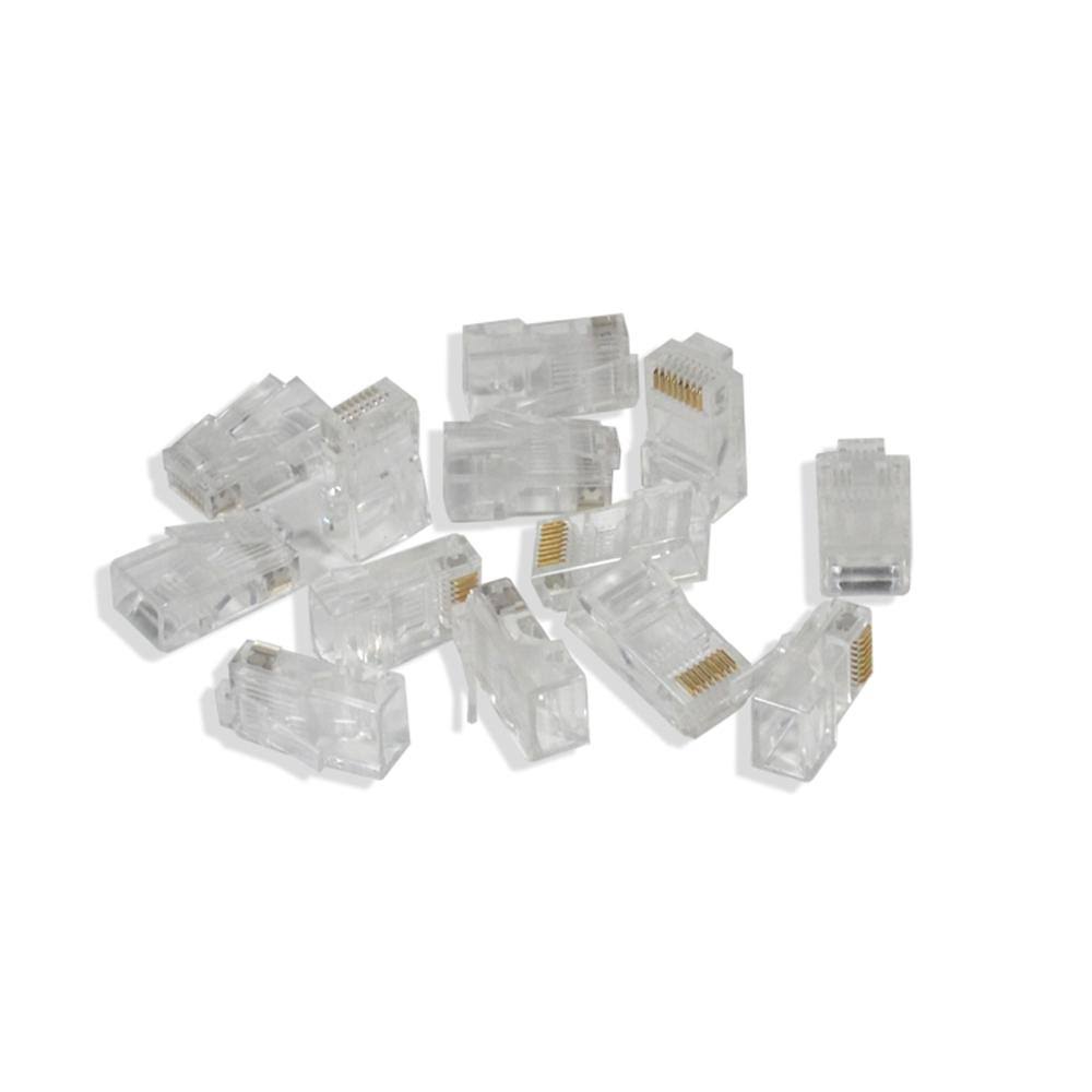 Cat6 UTP Riser CMR Cable 1000ft White with RJ45 Crimp Tool and 100 Piece Cat6 RJ45 Plugs Kit Q1805