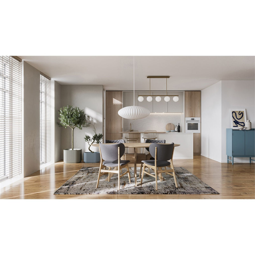 Mid-Century Rubberwood Dining Table W49866