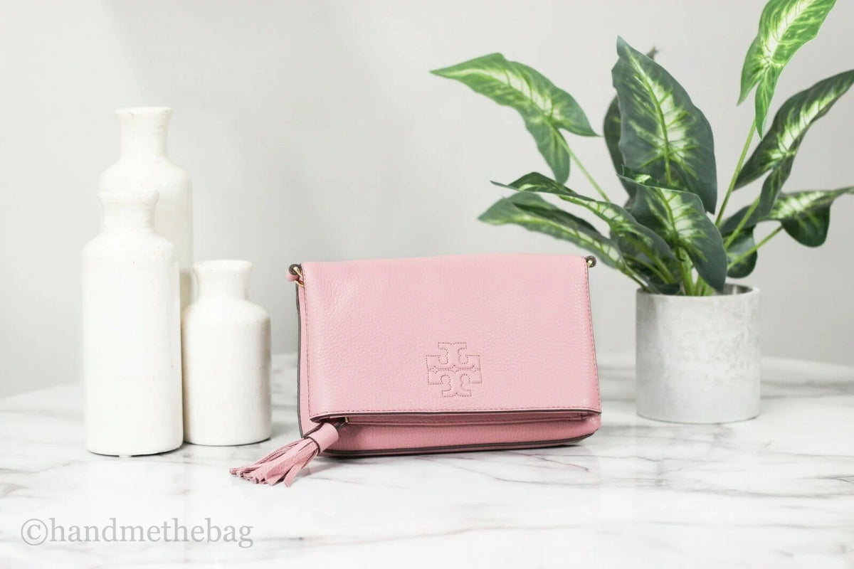 Pink Pebbled Leather Mini Crossbody Bag X478
