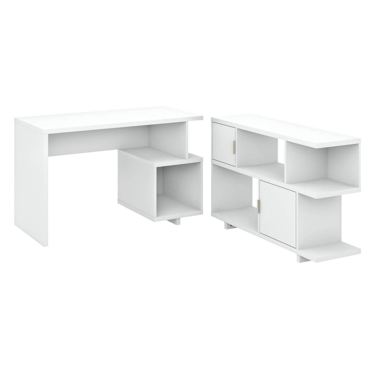 48W Writing Desk with Low Bookcase O5144