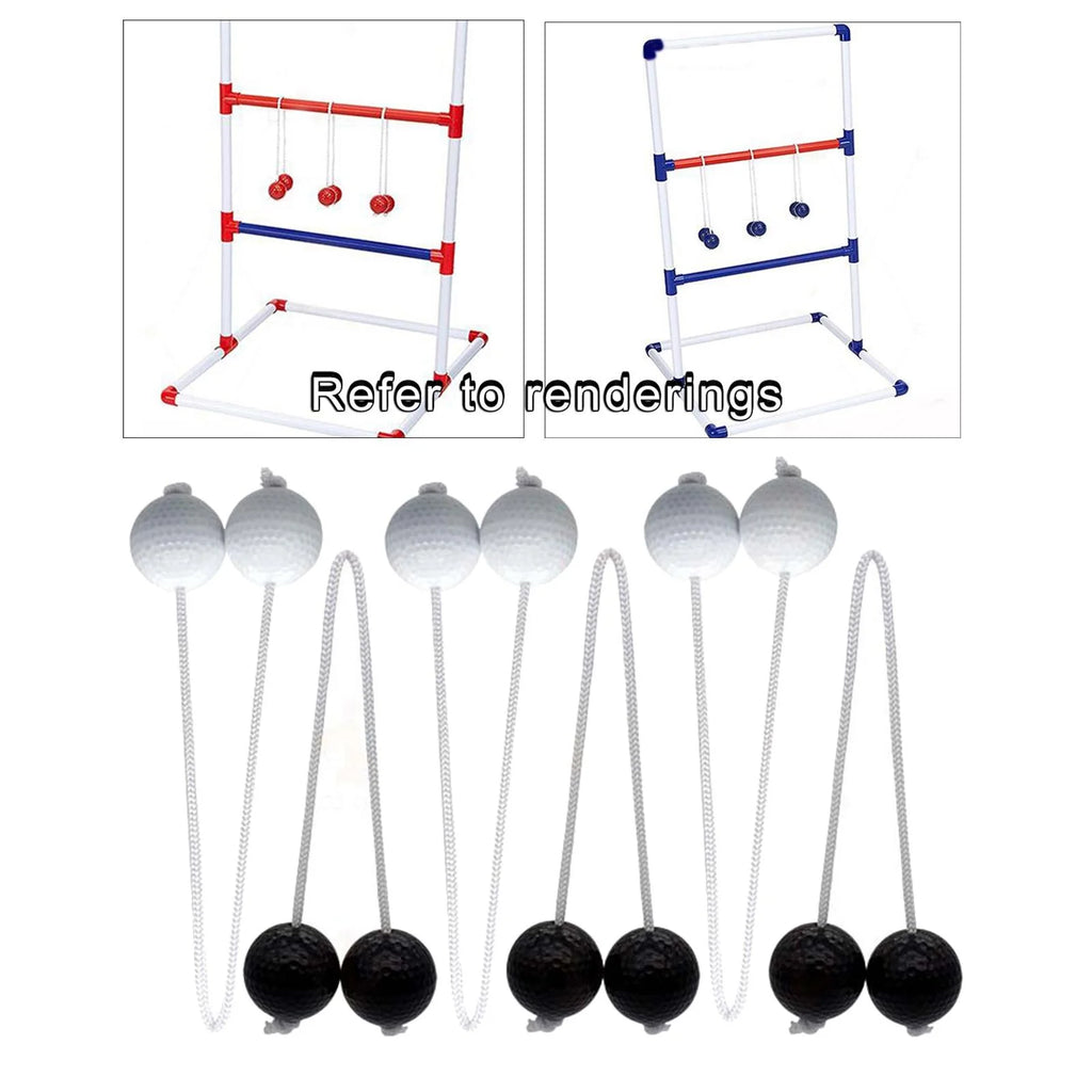 Ladder Toss Game with Golf Balls, Black and White K175