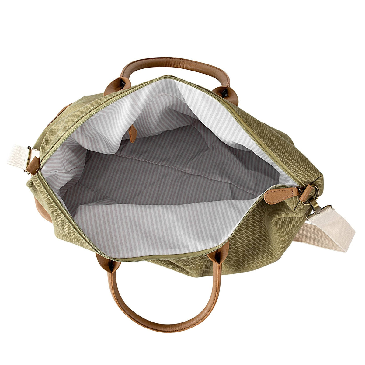 Green Washed Canvas Weekender M3627