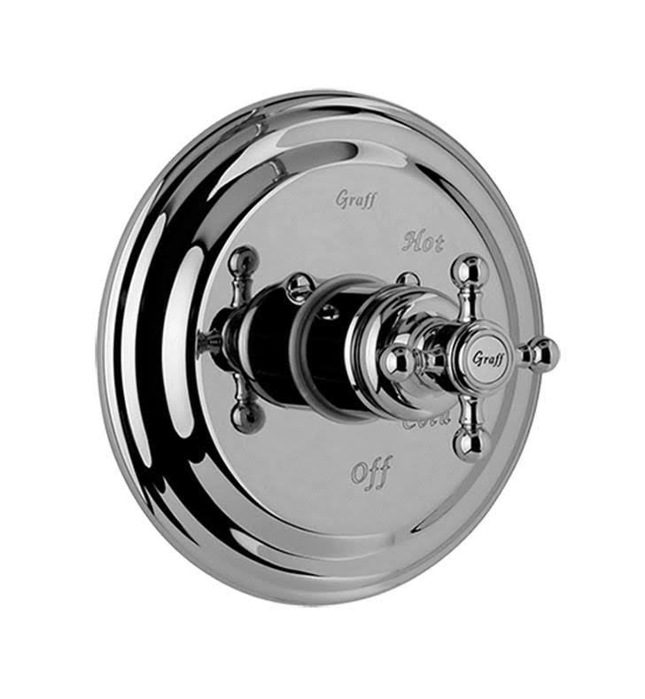 18K Gold Plated Pressure Balancing Valve Trim Plate with Handle U4042