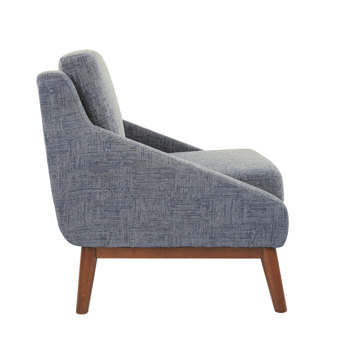 Navy Fabric Chair with Coffee Legs X8163