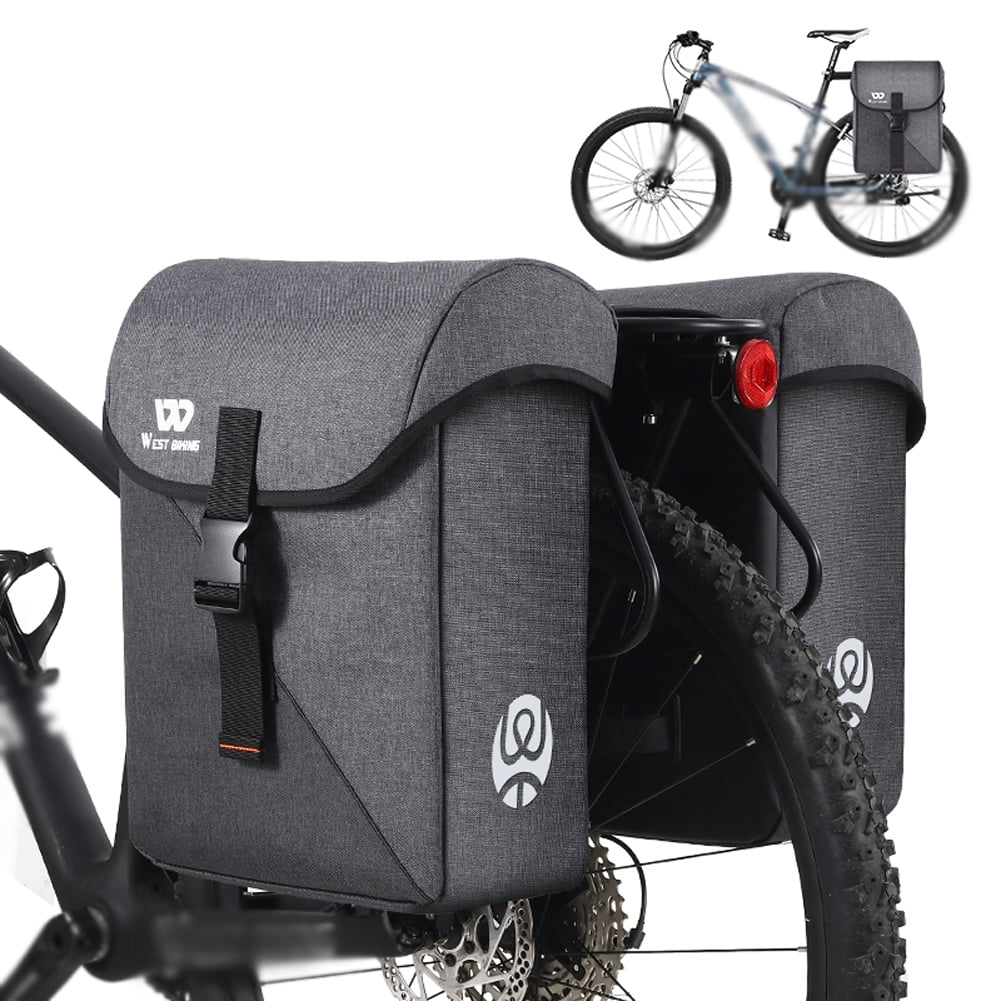 35L Bike Double Bag Rear Seats Luggage Carrier Trunk Bag J45836