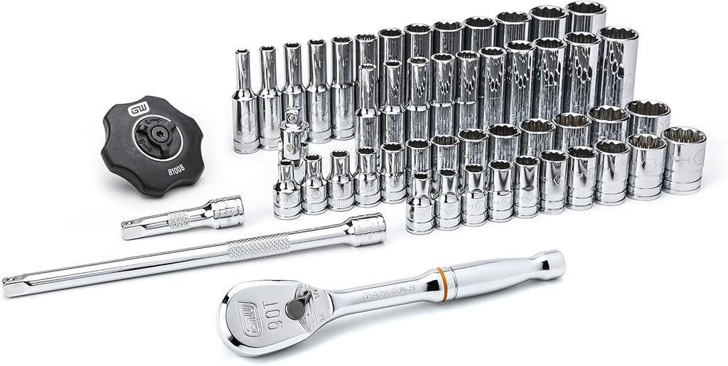 51 Pc 1/4" Drive Standard & Deep SAE/Metric Mechanics Tool Set G35273
