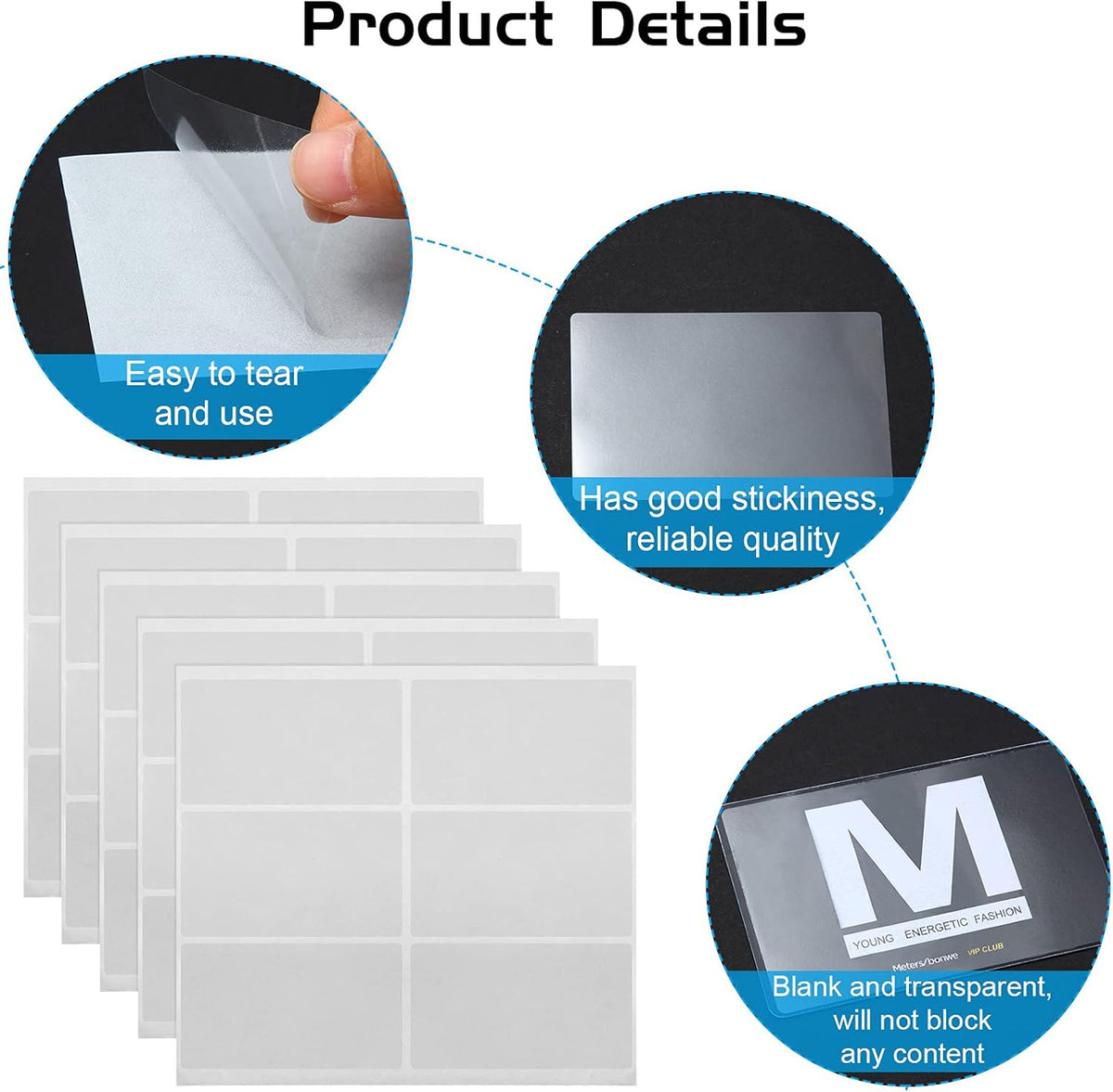 30 Pieces Clear Self Stick ID Card Protective Overlay, 2.05 x 3.3 Inch M746