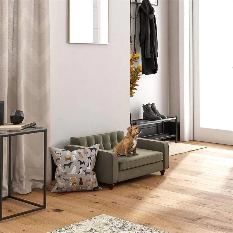 Gray Velvet Pet Sofa R877