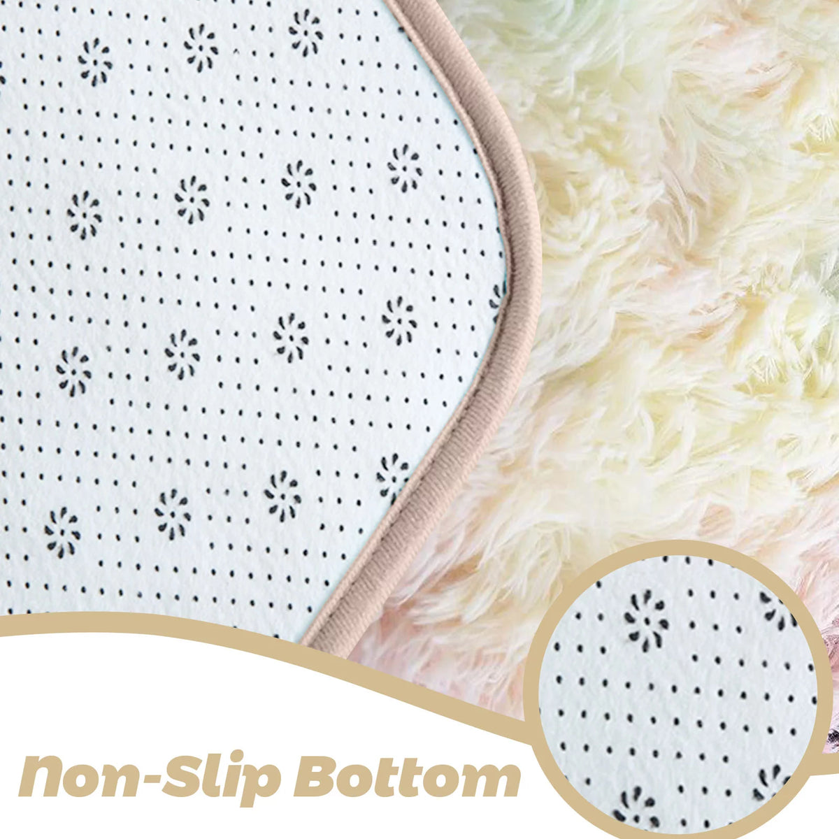 4x6 Washable Fluffy Shag Area Rug S657207
