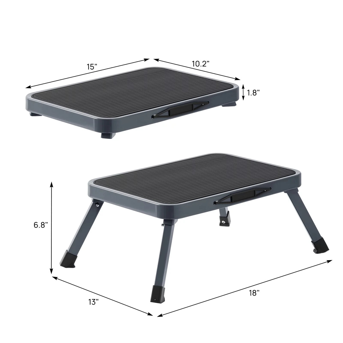 Lightweight Folding Steel Step Stool 330-Pound Capacity N83556