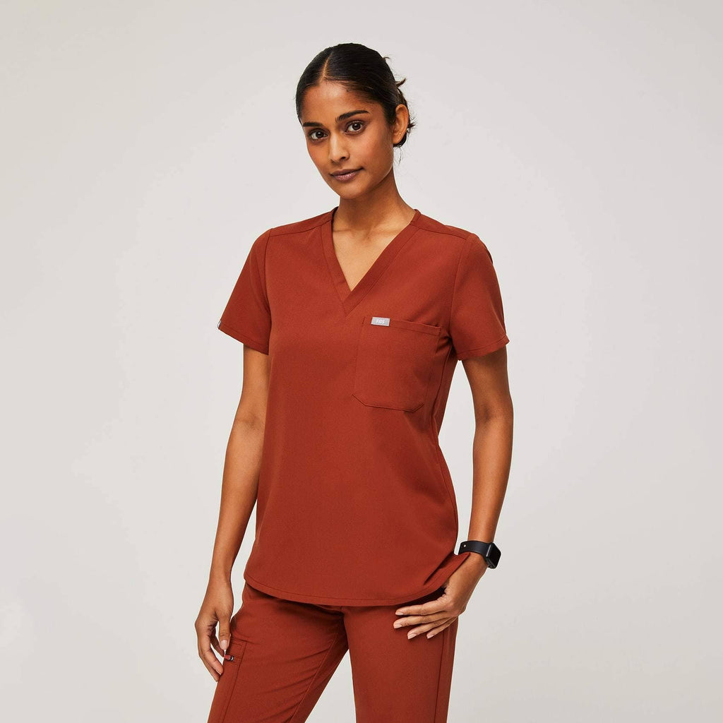Orange Small Scrub Top B335