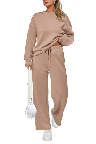 2 Piece Long Sleeve Pullover Tops And Long Pants Lounge Sets L933