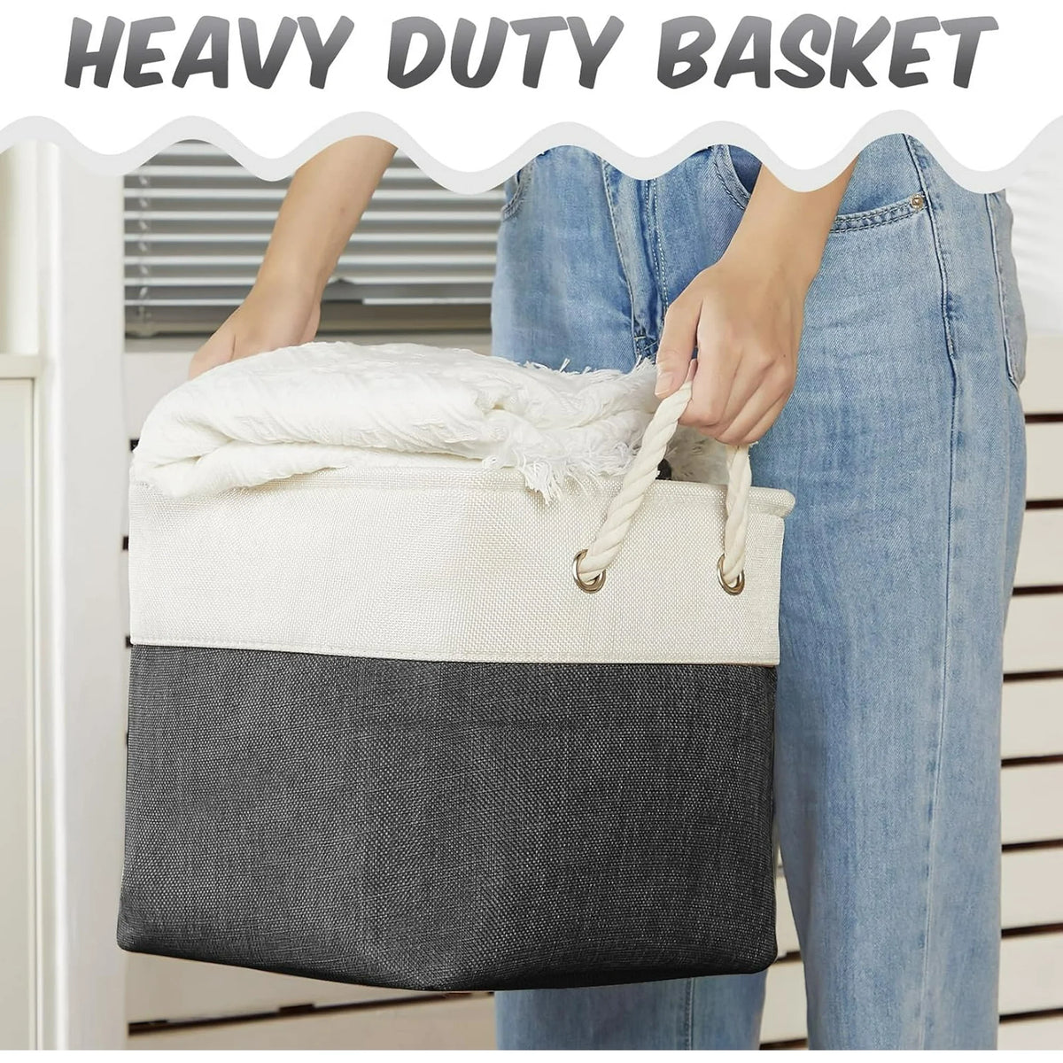 6 Pcs 11 x 11 Inch Fabric Cube Storage Bins with Handles W809