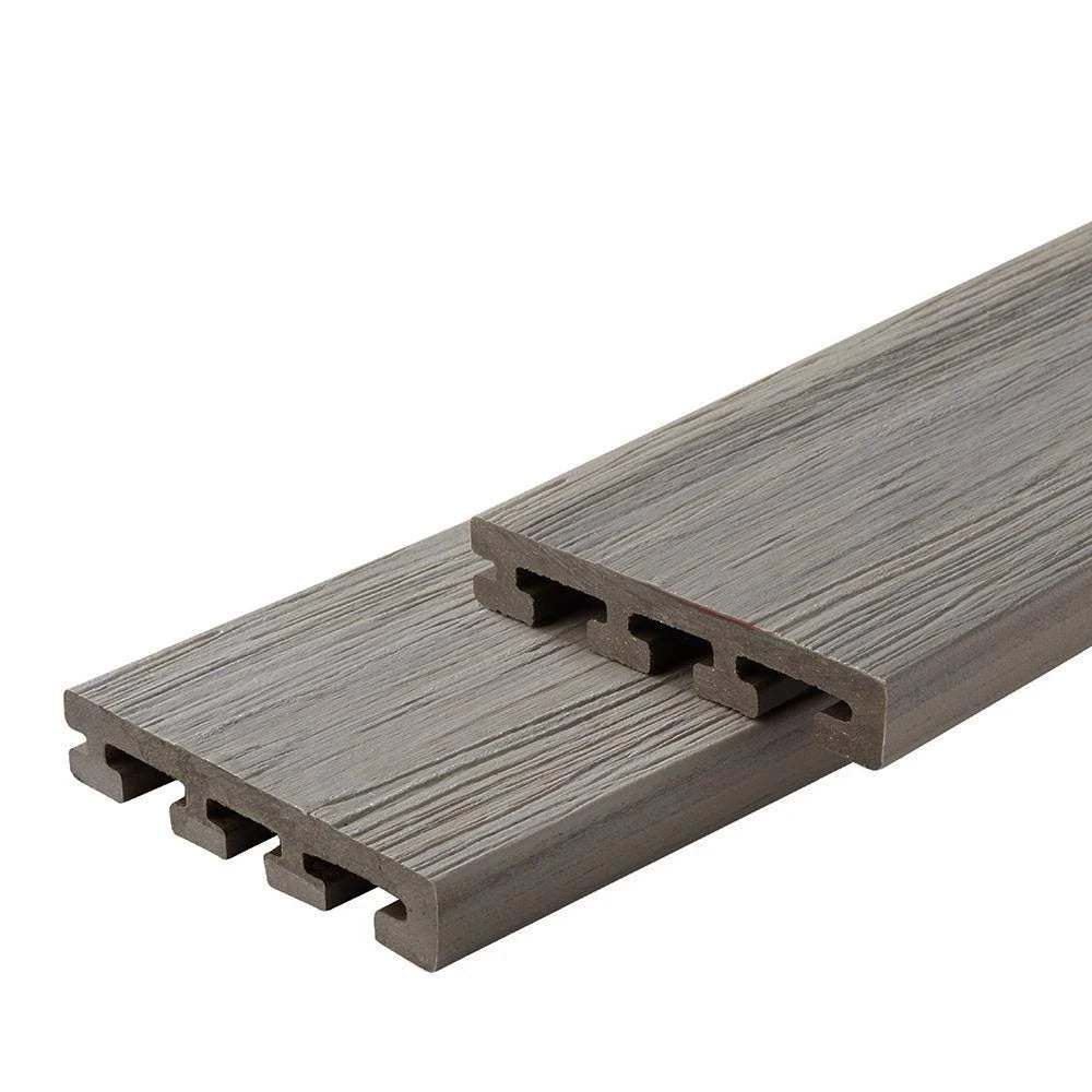 1 in. x 6 in. x 8 ft. Caribbean Coral Grey Composite Starter Deck Boards (2-Pack) N15257