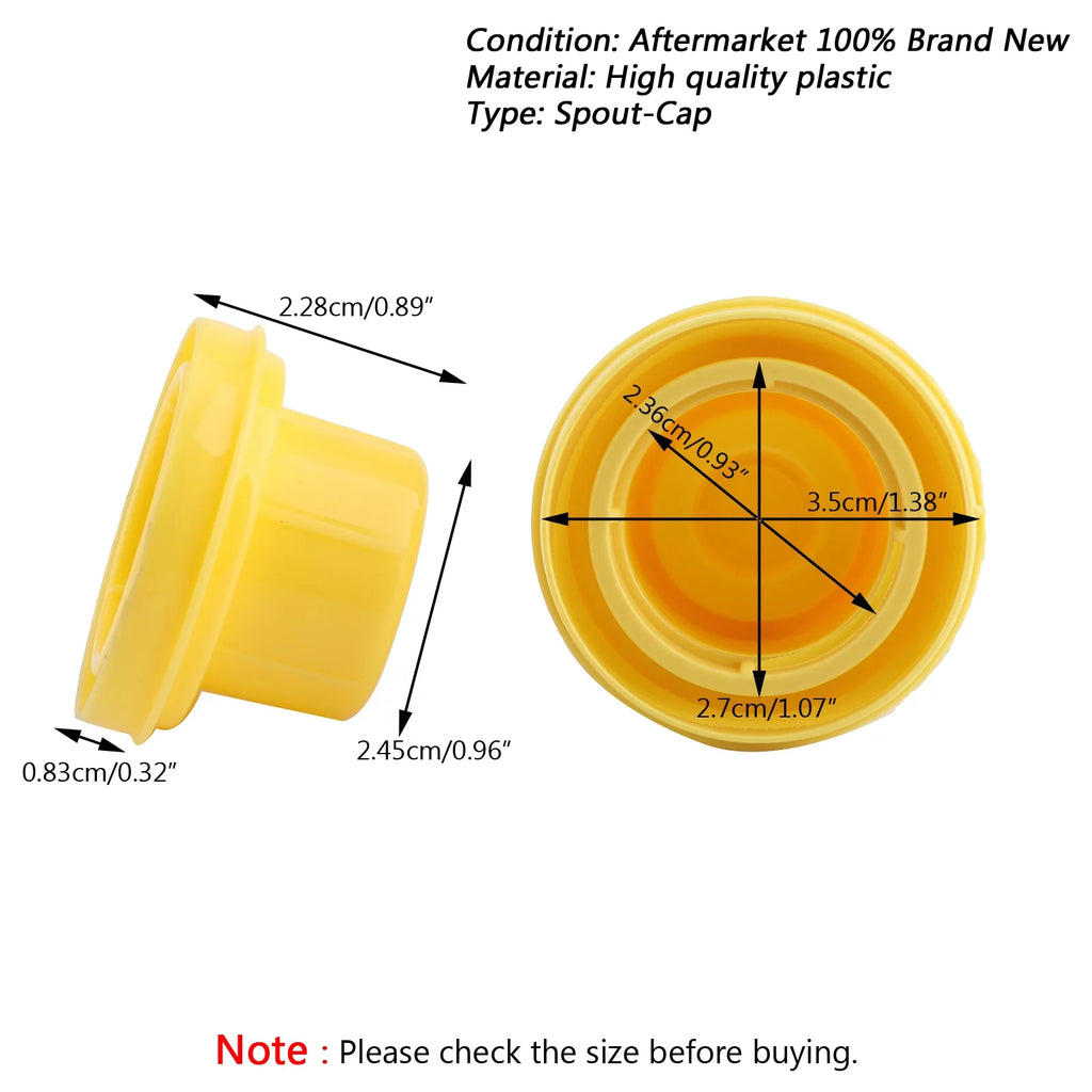 Replacement Yellow Spout Cap for Fuel Gas Can B823
