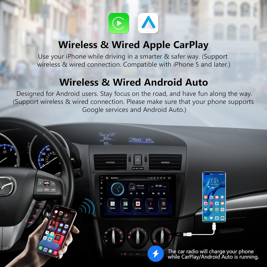 9 Inch Single Din Car Stereo Receiver with Bluetooth 5.0 G879
