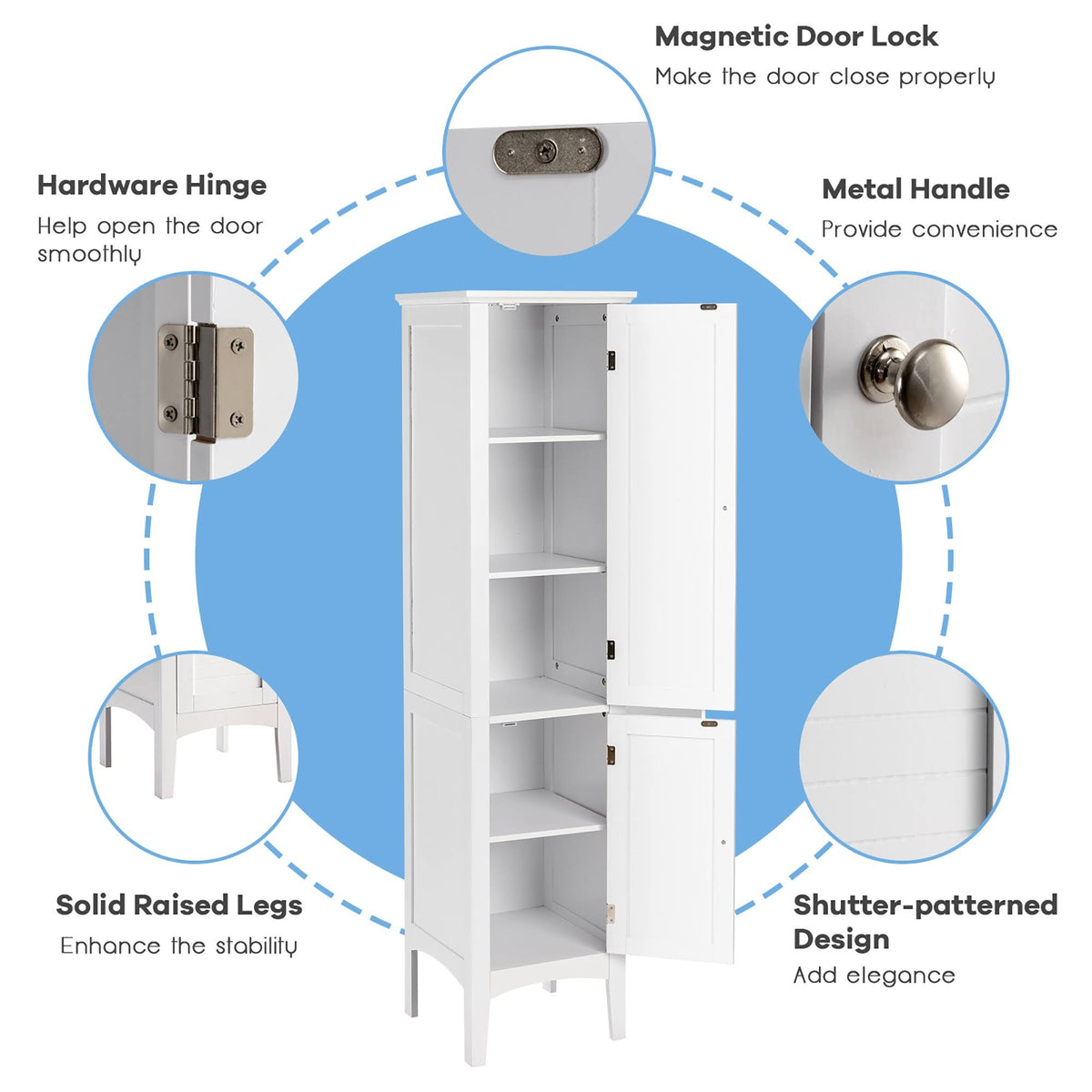 Freestanding Bathroom Storage Cabinet Q3418