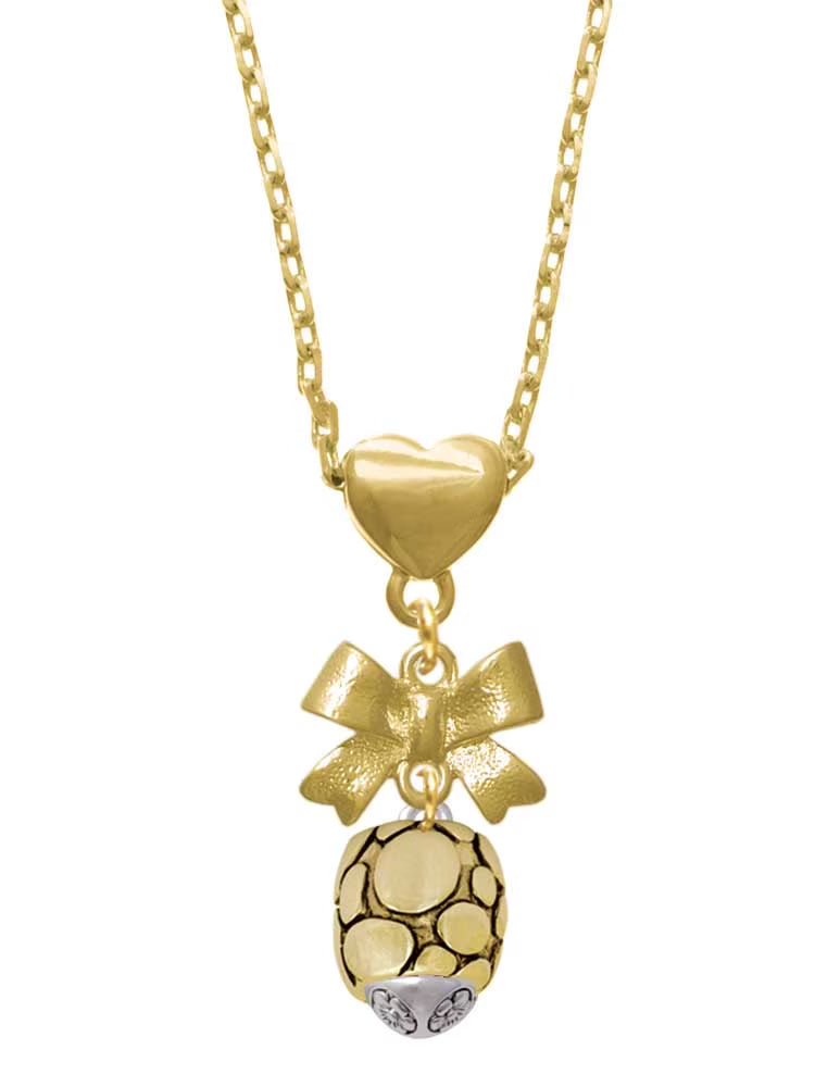 Goldtone Heart Necklace E8809