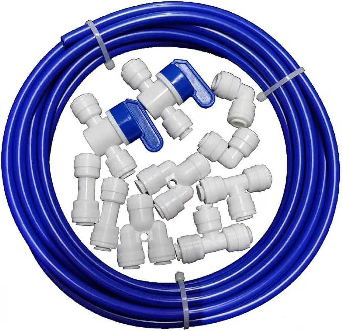 1/4 inch O.D. 32.8ft RO Water Tubing with 10pcs Quick Connector D661617