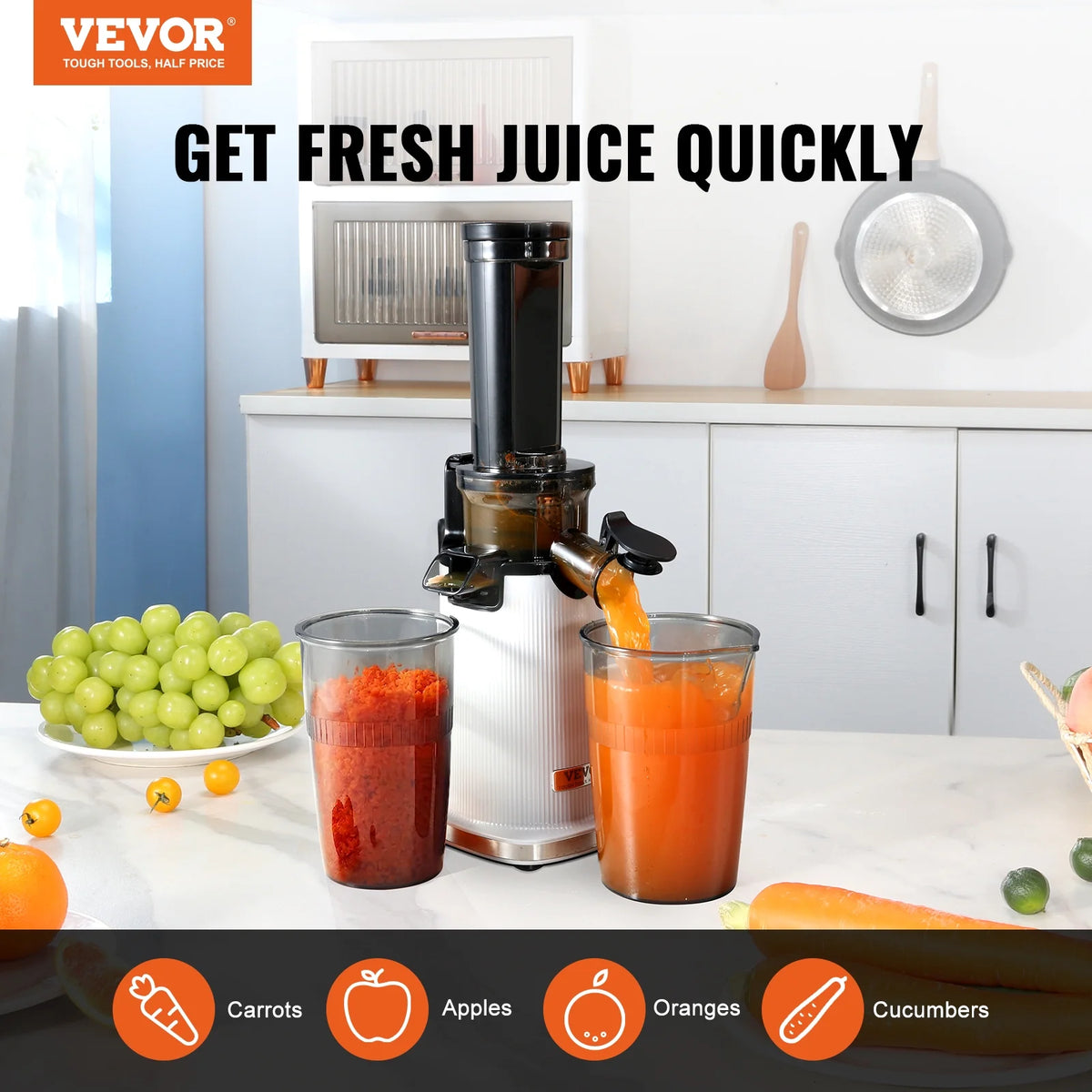 Masticating Slow Juicer Electric Cold Press Squeezer S848531