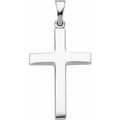 14KT Solid White Gold Yellow Gold 925 Sterling Silver Polished Plain Cross Pendant K850555