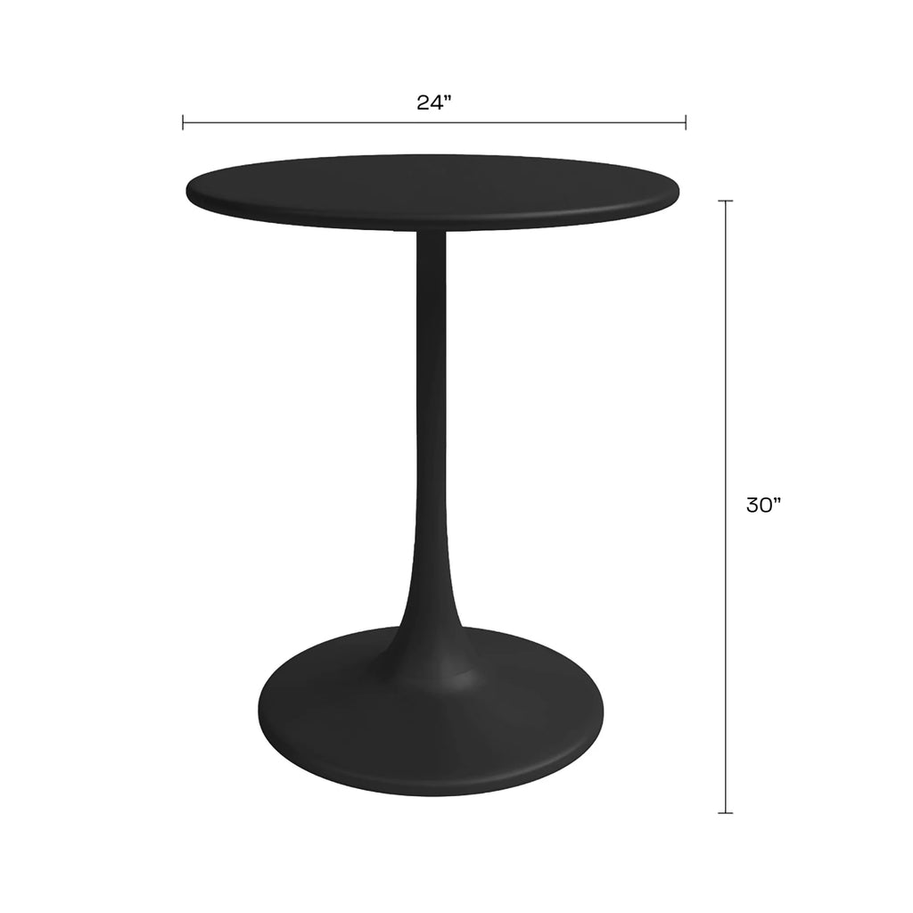 Black Steel Bistro Table E12788