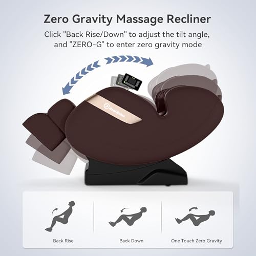 Black Full Body Airbags Massage Recliner with Zero Gravity A6698