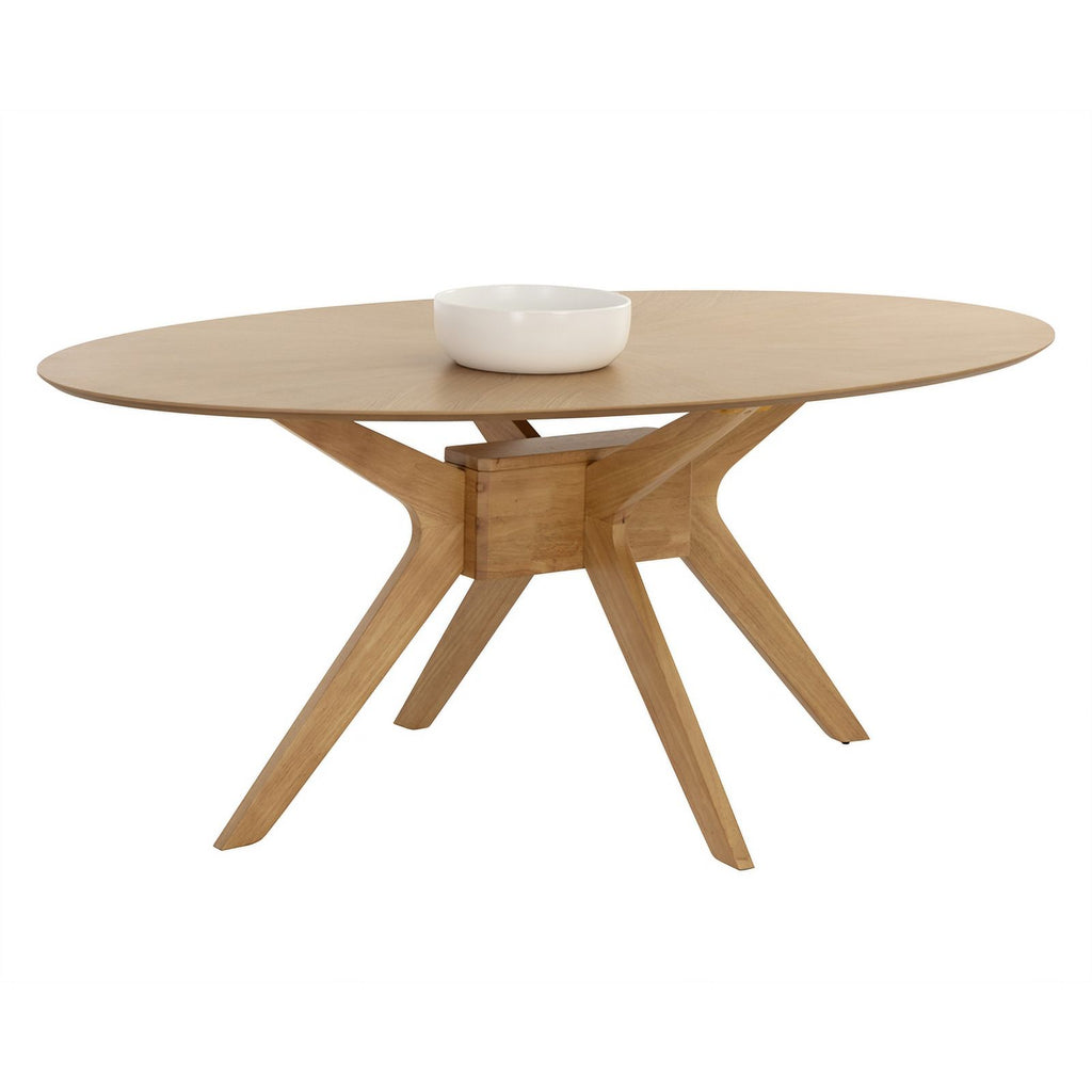 Mid-Century Rubberwood Dining Table W49866