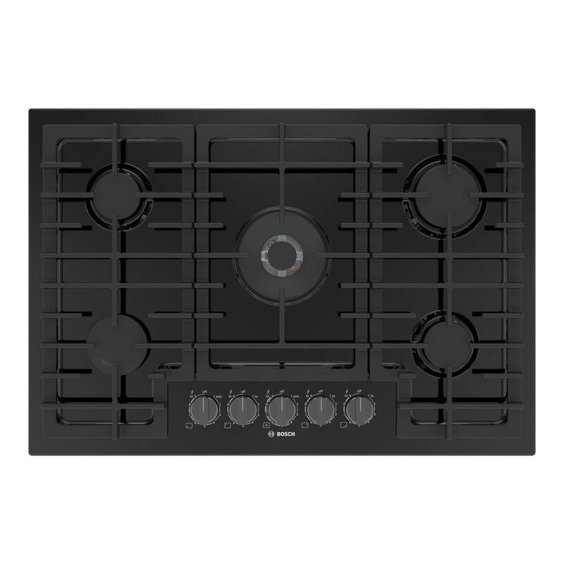 30 in. Black Gas Cooktop with 5 Burners B5876