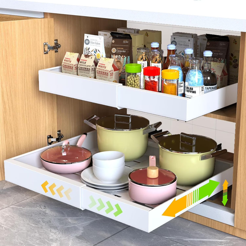 2 Pack Expandable Pull Out Cabinet Organizer 21Deep B6680
