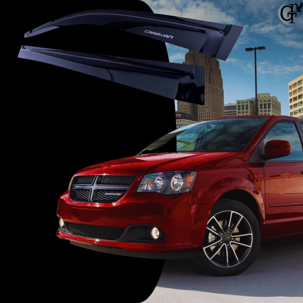 Tinted Black Side Window Rain Deflectors N9306