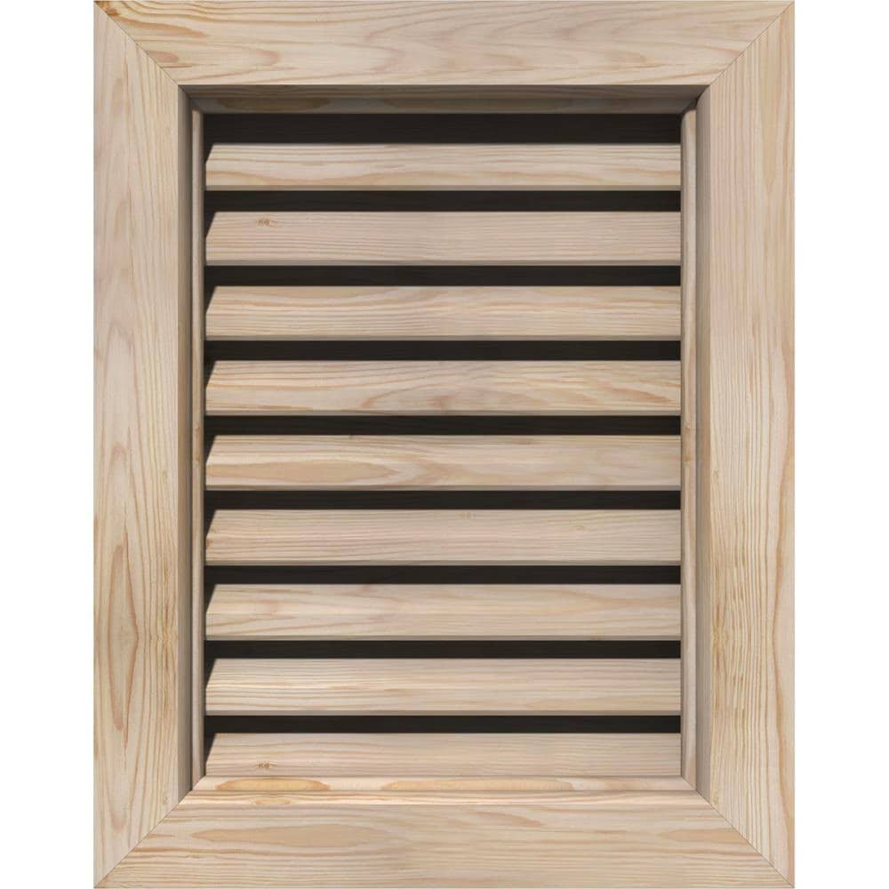 Unfinished Pine Vertical Gable Vent A421608