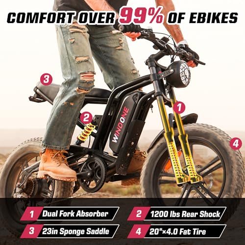 Electric Bike for Adults 48V 750W Peak 20" Fat Tires J92704