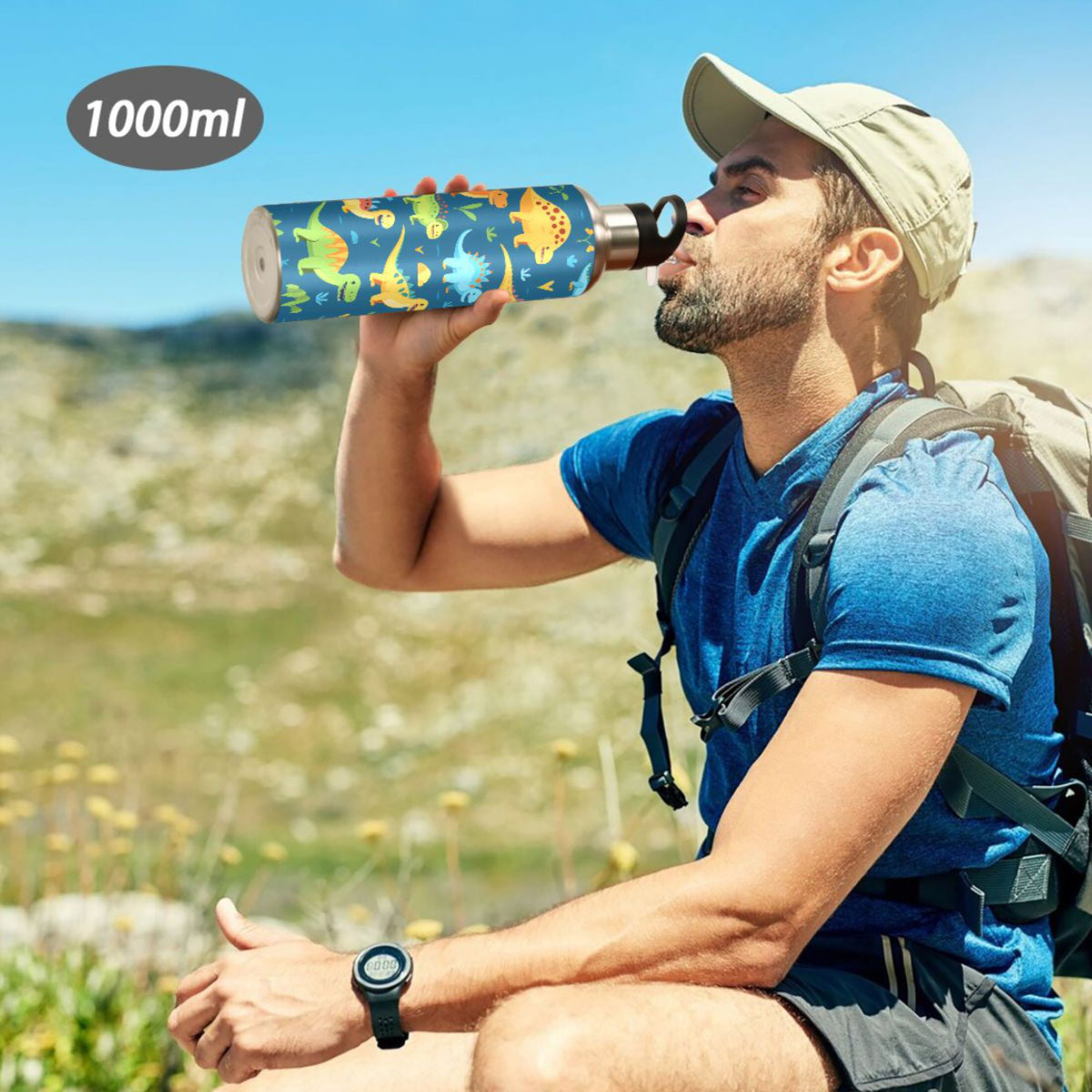Stainless Steel Insulated Water Bottle with Straw Lid H3863