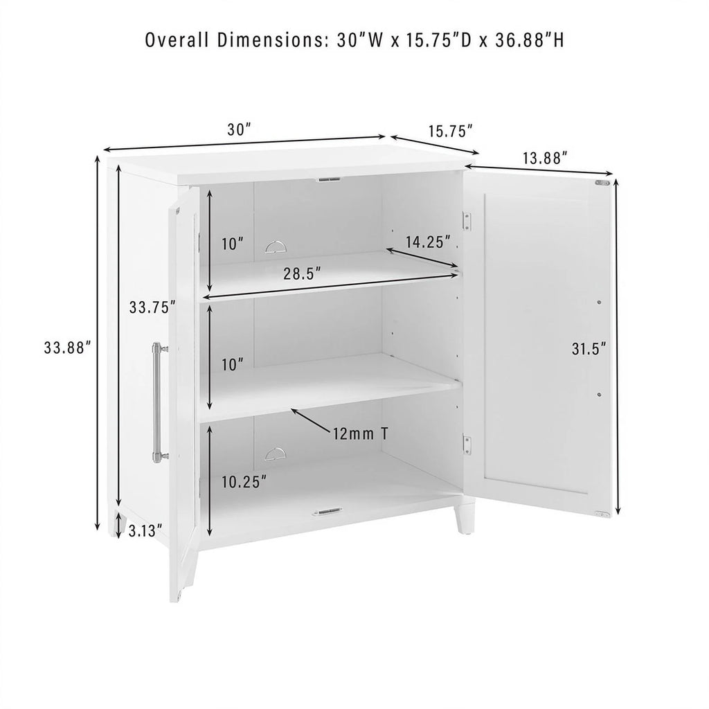 White Stackable Wood Kitchen Pantry Storage Cabinet R900